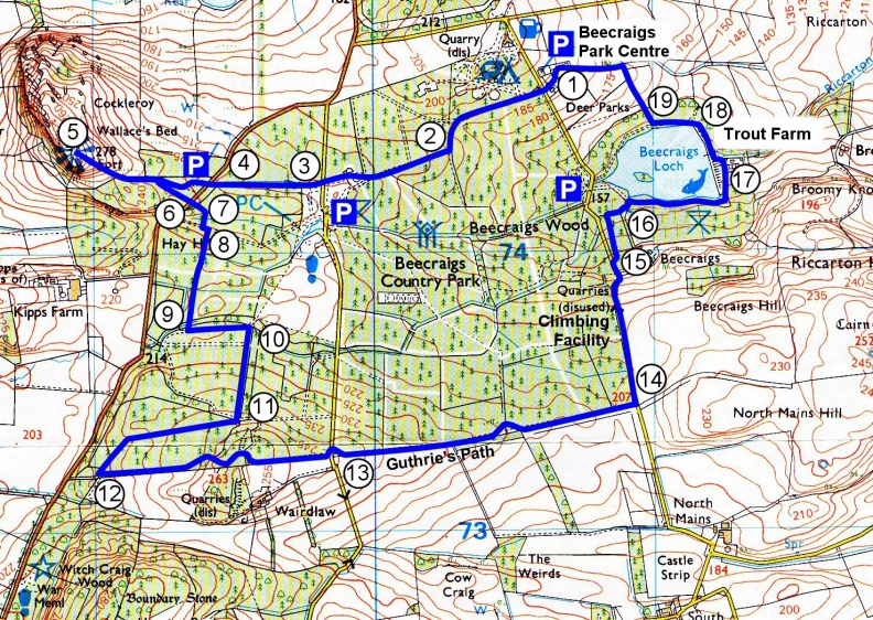 280 Beecraigs Route Map